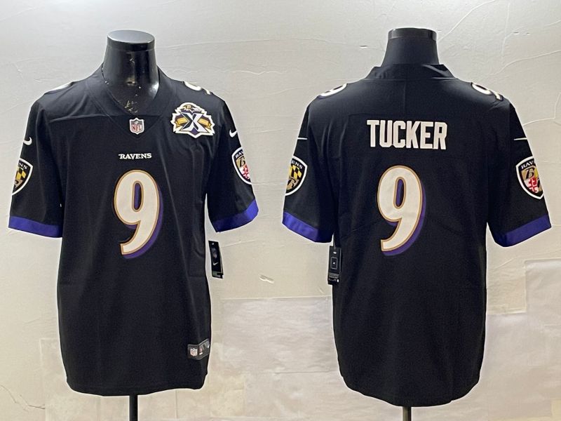Men Baltimore Ravens #9 Tucker Black Second generation 2024 Nike Limited NFL Jersey style 3->chicago cubs->MLB Jersey